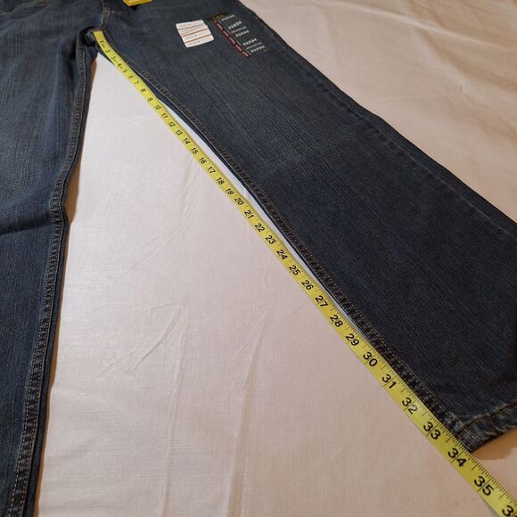 Lee Dark Acid Washed Premium Select Relaxed Fit Straight Leg Jeans Size 31x34 - Picture 7 of 12